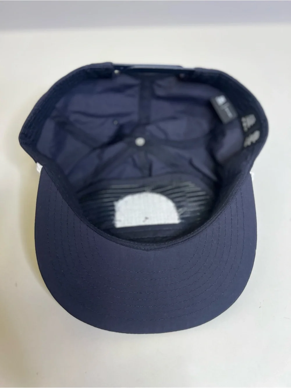 Latchkey Navy Rope-Trim Cap with Orange Can Patch